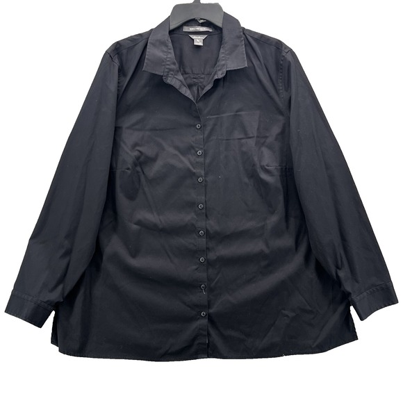 Eddie Bauer Button Down Shirt Women 2X Wrinkle Free Easy Fit Outdoor Office Corp - Picture 1 of 7
